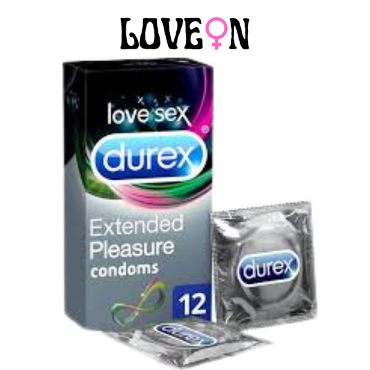 Durex Extended Pleasure Condoms Lubricated - 12 Long Lasting Delay Condoms