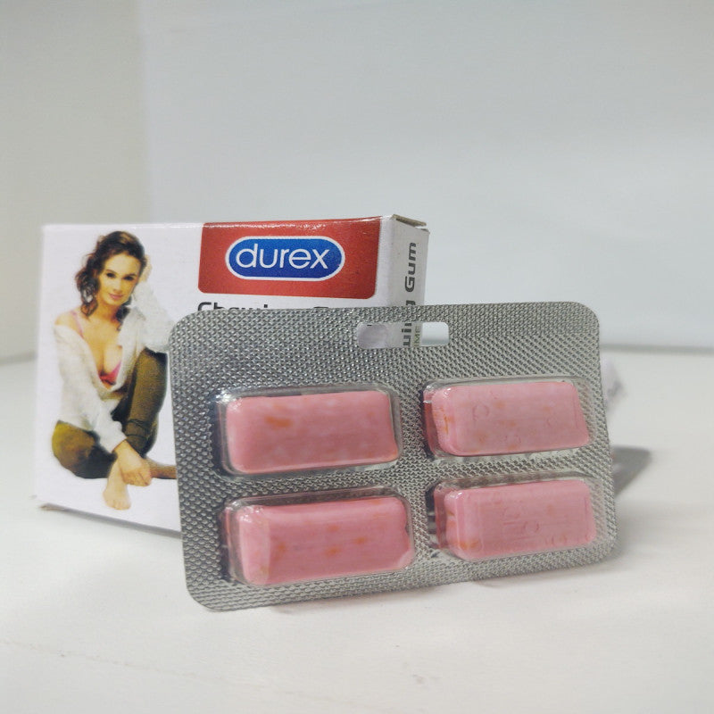 Durex Strawberry All Flovours Chewing Gum Long Time For Male & Female