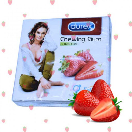 Durex Strawberry All Flovours Chewing Gum Long Time For Male & Female